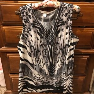 Christopher and Banks Black And White tank